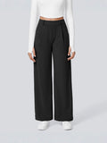 Women's High-Waisted Pleated Wide Leg Trousers - Tailored Workwear Pants