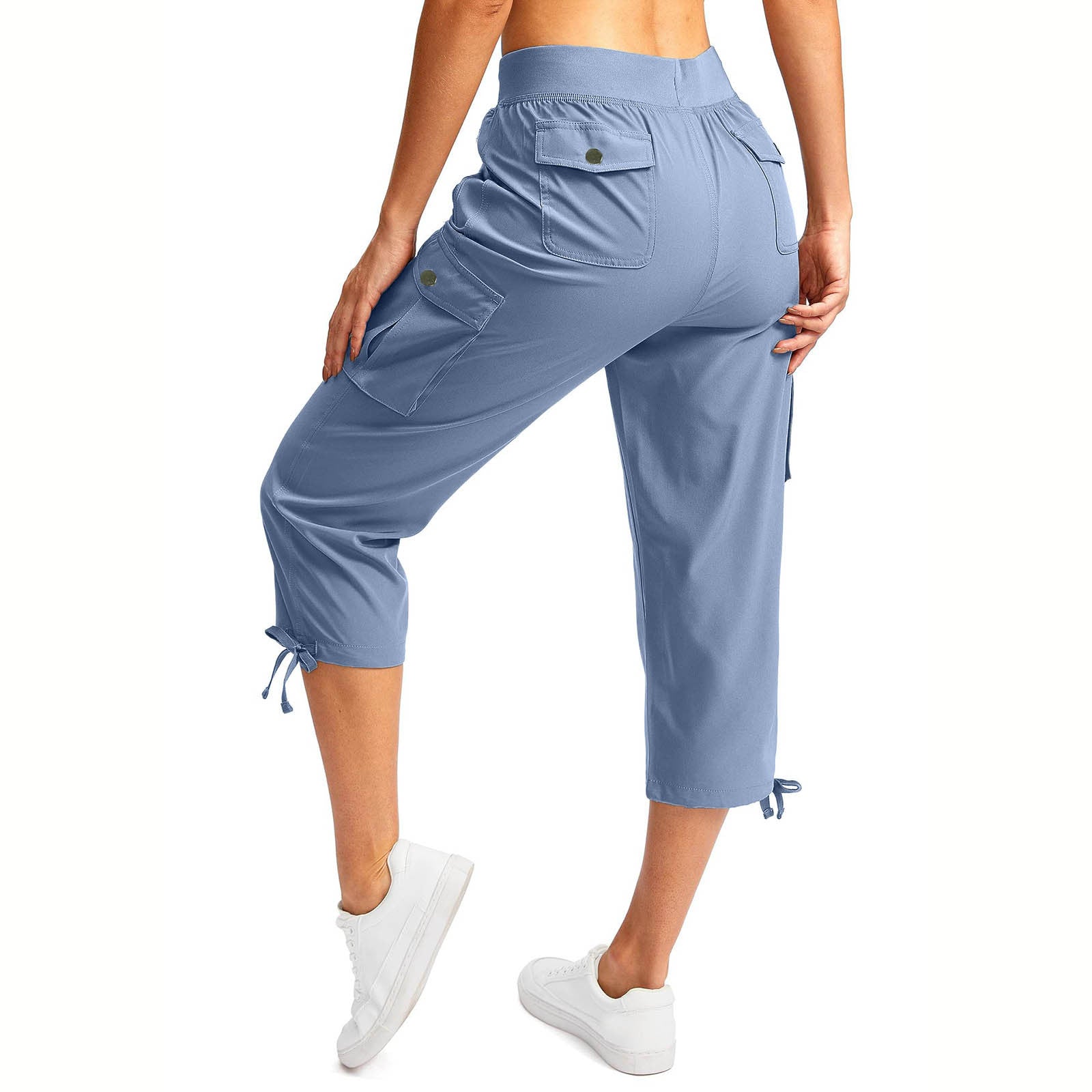 Sporty casual loose-fitting drawstring cargo pants
