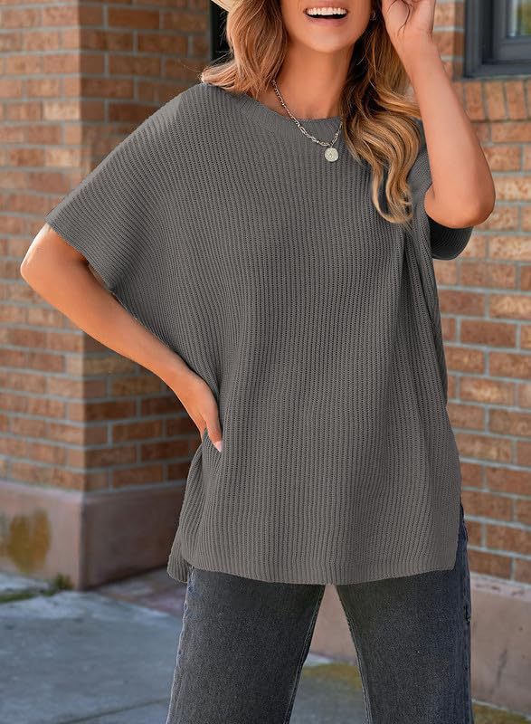 Women's short-sleeved jacket with pine drop shoulders