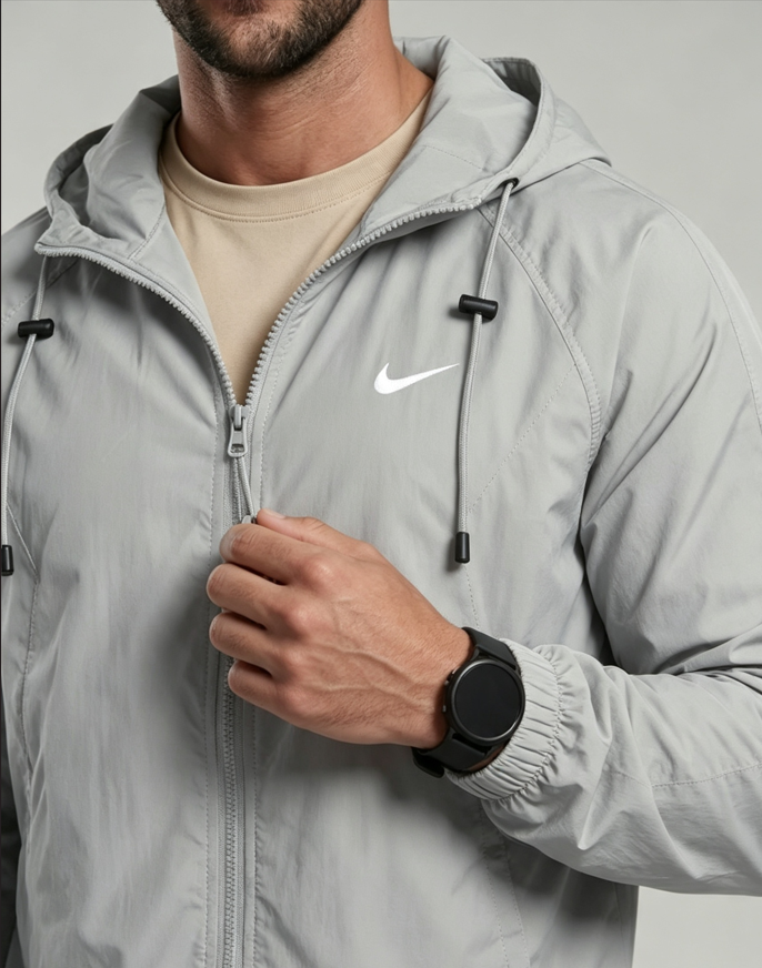 Light Shell Hooded Jacket & Cargo Shorts Co-Ord