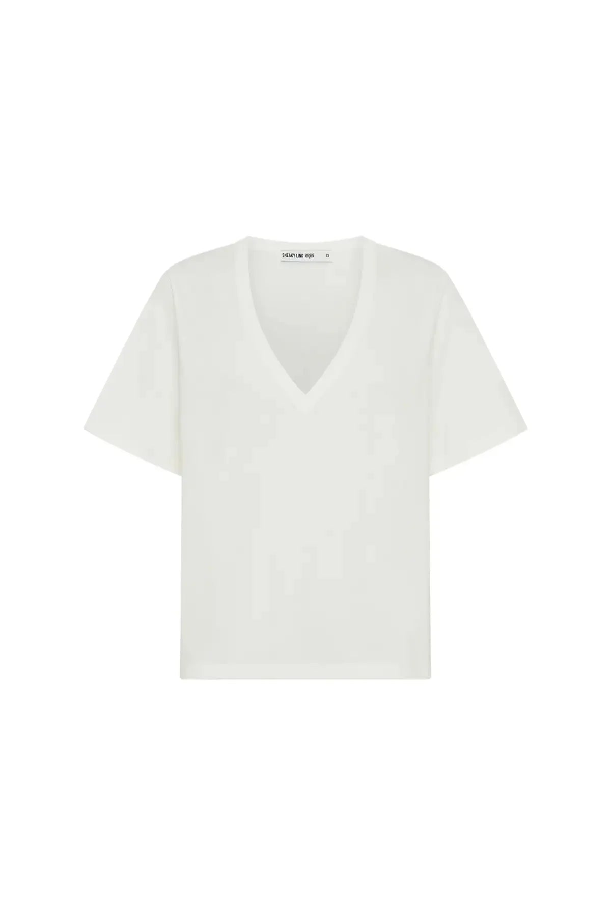 Carter V Neck Tee White