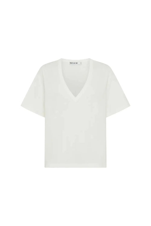 Carter V Neck Tee White