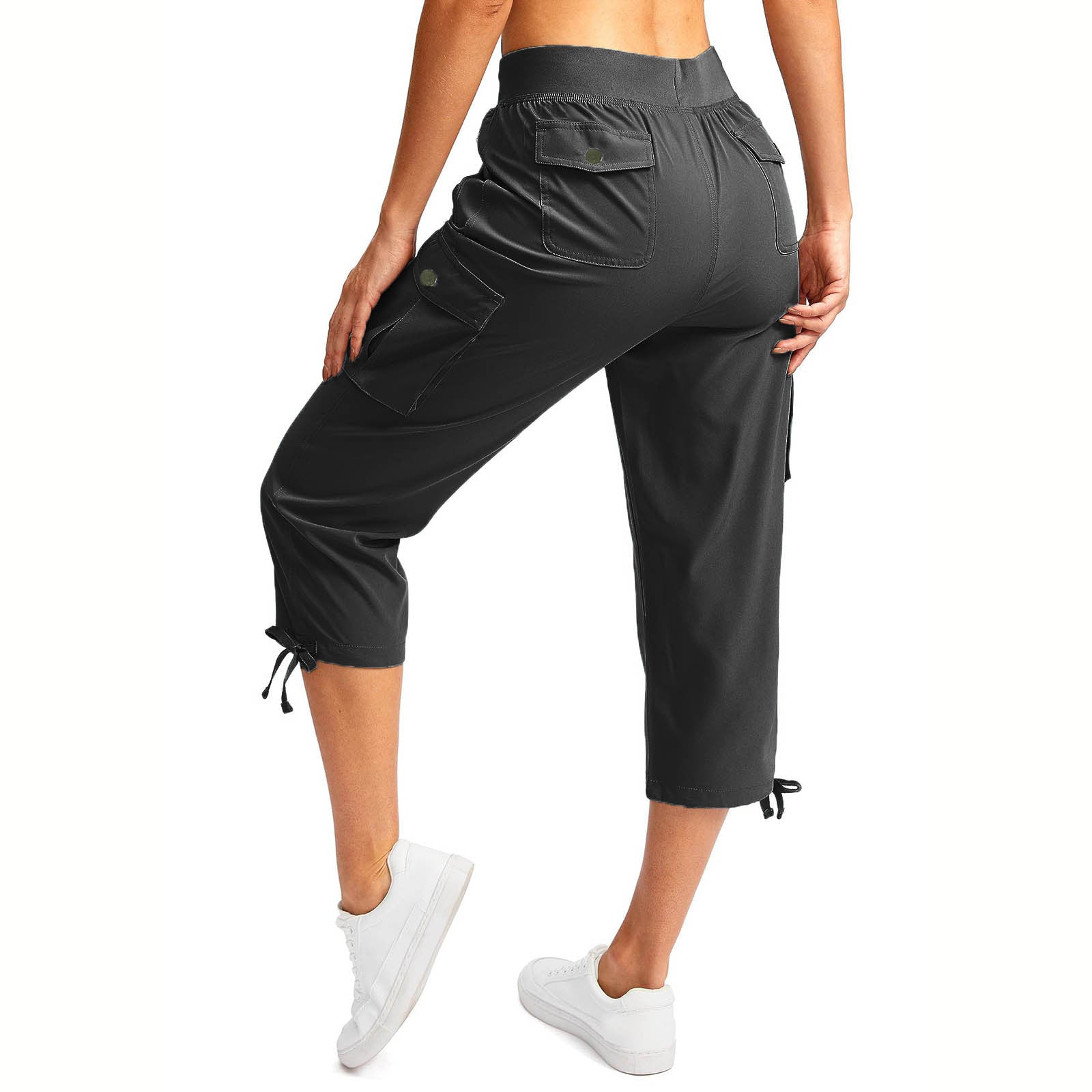 Sporty casual loose-fitting drawstring cargo pants