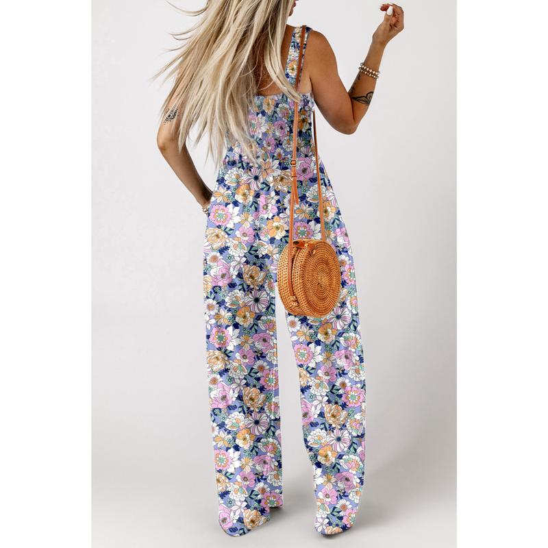Women’s Casual Print Sleeveless Overalls Jumpsuits