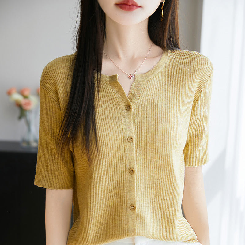 Summer thin knit cardigan