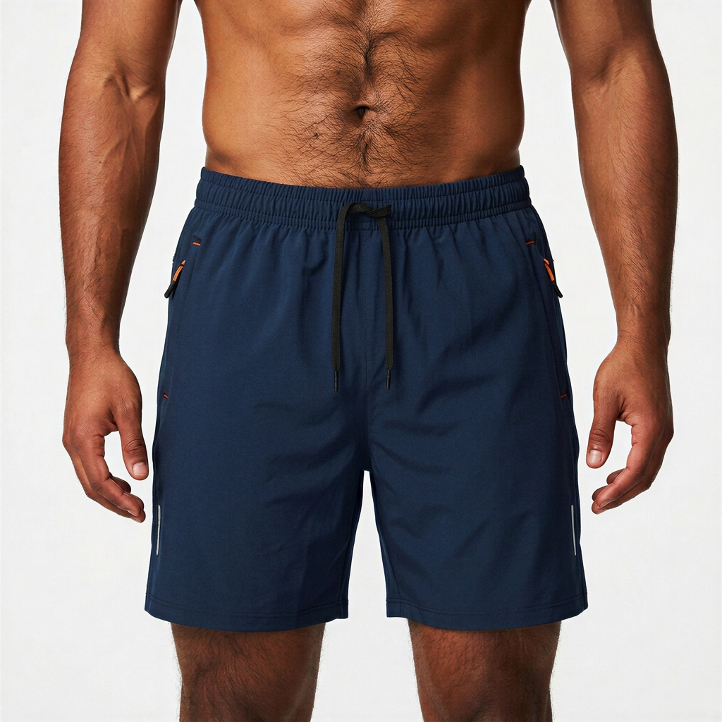 Men’s Performance Shorts with Zippered Pockets 7"